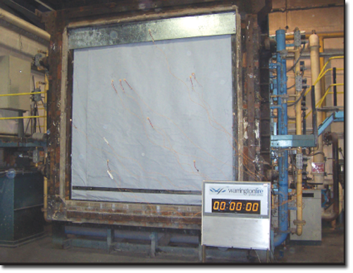 fire curtain testing